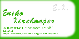 eniko kirchmajer business card